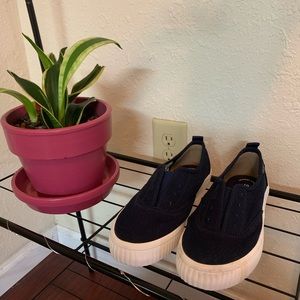 Navy blue slip on sperry’s NWOT